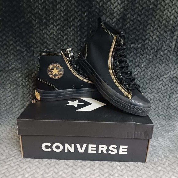 Converse Chuck Taylor All Star CX EXP2 High Top Black / Gold Men's Size 9 - Picture 1 of 10